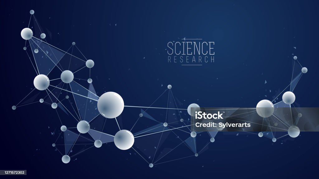 Science Background 3d Molecules Vector Abstract Background 3d Dimensional Science Chemistry ...