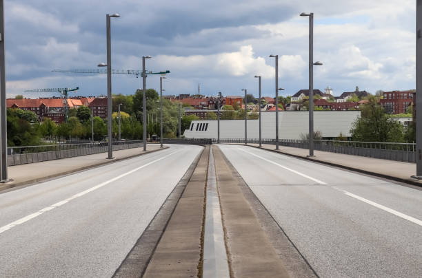 istock Empty bridge in the streets of Kiel in Germany during the corona virus quarantine. 1271572320