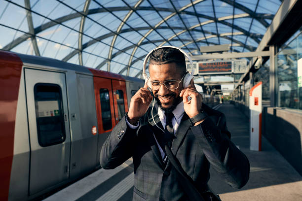 istock Young businessman at the train station 1271573555