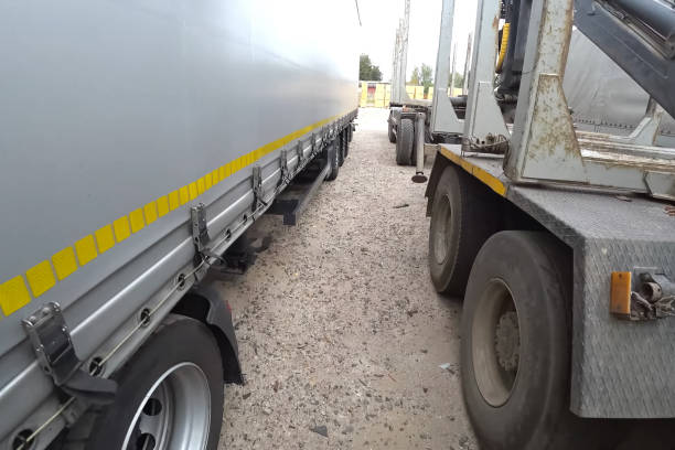 istock Two trucks are standing next to each other. 1271580836