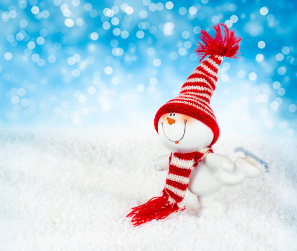 istock Christmas card. Happy snowman. 1271583829