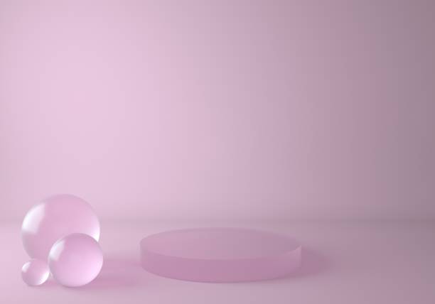 istock 3d abstract background, mock up scene geometry shape podium for product display. 1271585716
