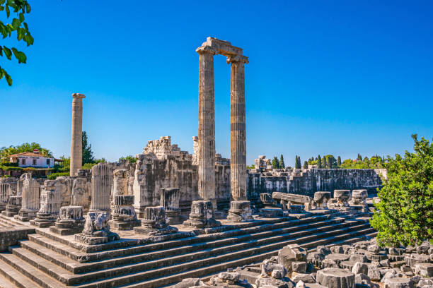 Columns of Didyma, Turkey stock photo