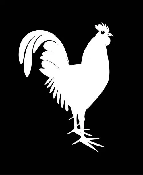 Vector illustration of Cock,