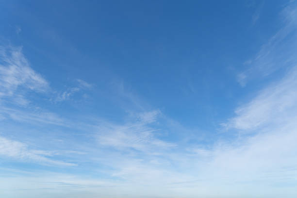 istock Clear blue sky with white fluffy clouds at noon. Day time. Abstract nature landscape background. 1271595905
