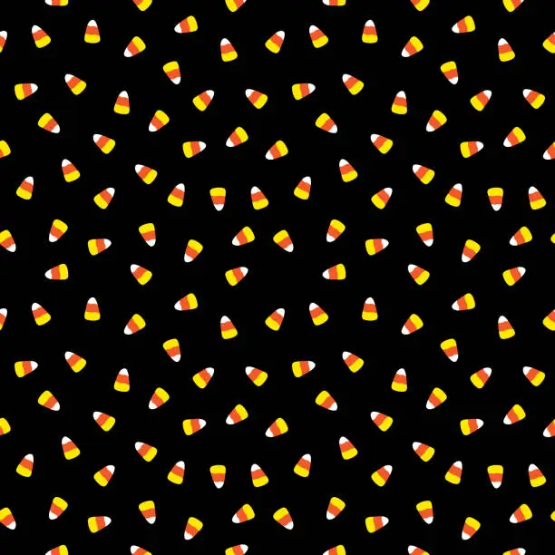 Vector illustration of Little Candy Corn Seamless Pattern