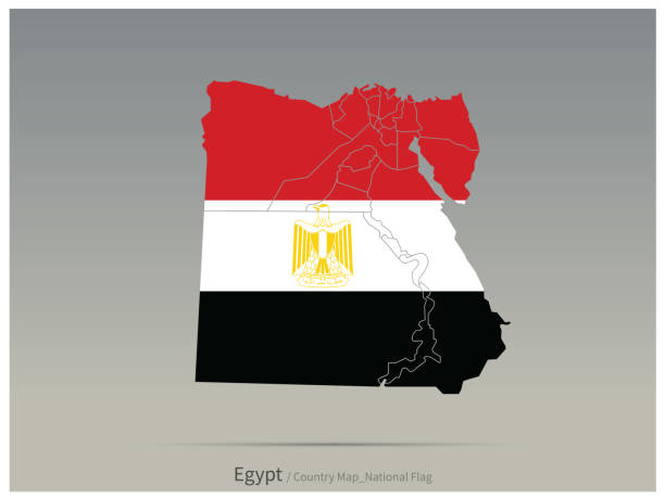 istock egypt flag and map. Africa countries flag isolated on map with vector. 1271606061