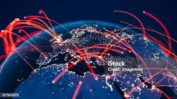 Global Communication Network Stock Photo - Download Image Now