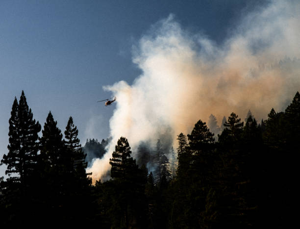istock Wild Fires in California being put out by helicopters 1271617512