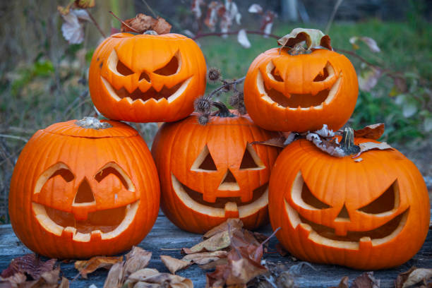 istock Halloween Jack-o-Lantern Pumpkins 1271622698