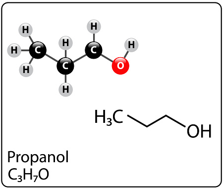 Propanol molecule structure