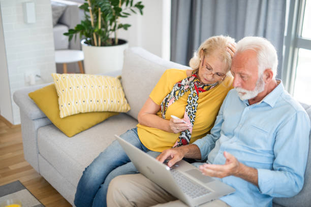 istock Senior woman having high body temperature. 1271630451