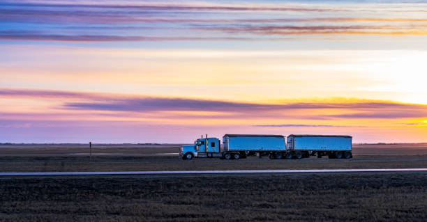 istock Semi Truck On the Rural Trans-Canada Highway 1271632361