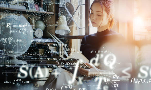 istock Science technology concept. Studying asian girl. Education. EdTech. 1271635533