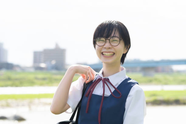 istock Asian high school girls wearing uniforms 1271635644