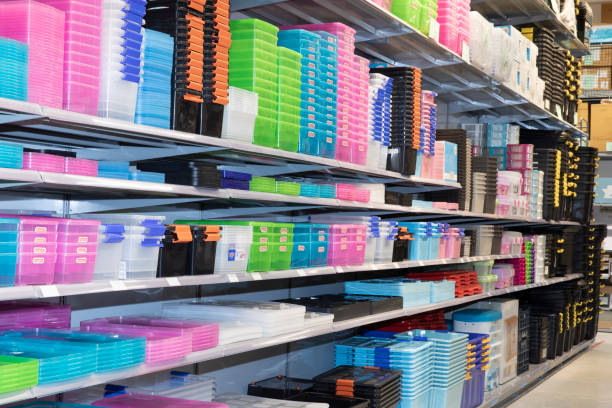 istock shelf detail with many different plastic containers and other accessories 1271637045