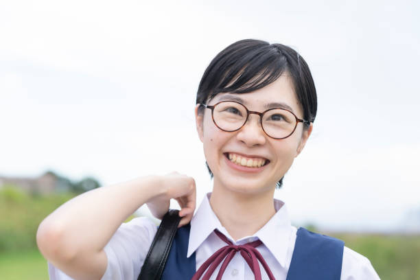 istock Asian high school girls wearing uniforms 1271637926