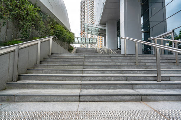 istock Public outdoor staircase in a city 1271640732