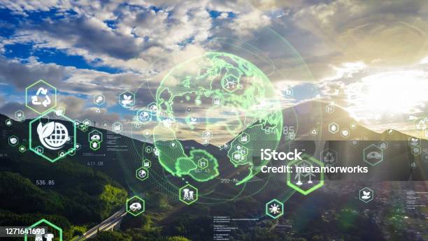 Concepto De Tecnología Ambiental Objetivos De Desarrollo Sostenible Ods Foto de stock y más banco de imágenes de Conservación del ambiente