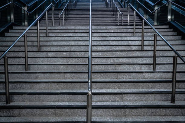 Public outdoor staircase in a city, Hong Kong