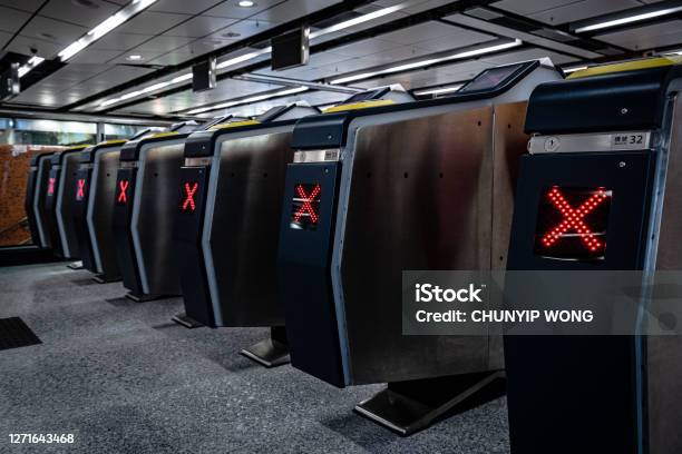 Control Turnstile At The Entrance Stock Photo - Download Image Now - Strike - Protest Action, Train - Vehicle, Accessibility