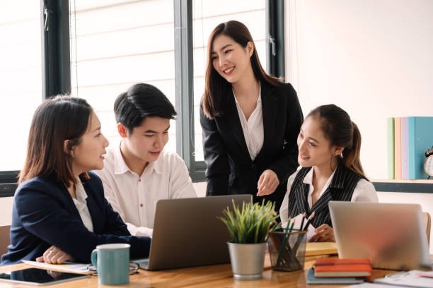 istock Business Corporate brainstorming, Planning Strategy having a discussion Analysis investment researching with chart at office 1271646641