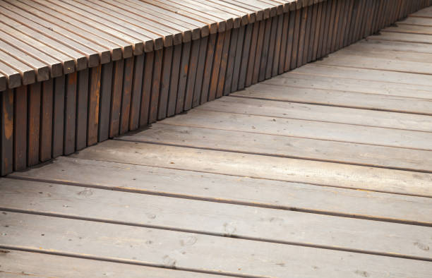 istock Abstract interior background with wooden podium 1271661079