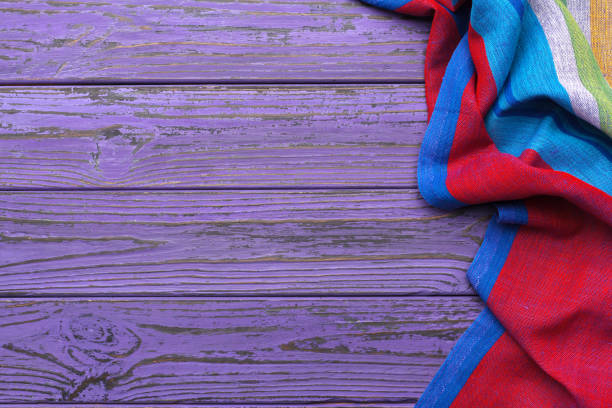 istock Tablecloth textile on wooden background 1271668510