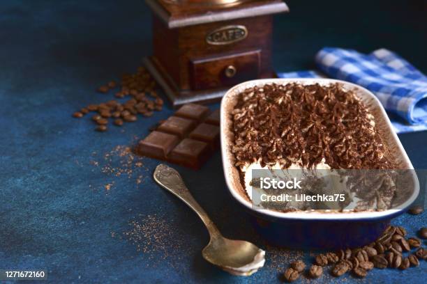 Tiramisu Delisious Italian Coffee Cake Stock Photo - Download Image Now - Parfait, Chocolate, Tiramisu