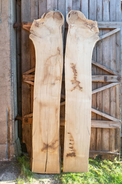istock Cut wooden boards at woodworker workshop 1271674081