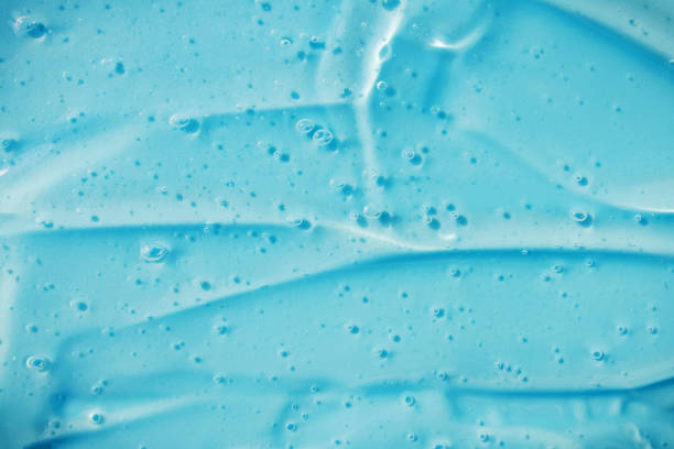 istock Close-up of blue gel with bubbles. 1271677400