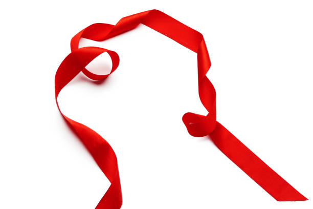 istock Red ribbon isolated on white. creative photo. 1271687764