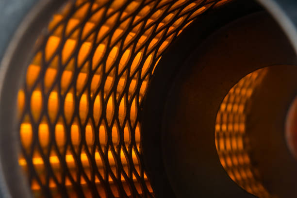 istock close-up, yellow honeycomb, air filter, truck 1271690810