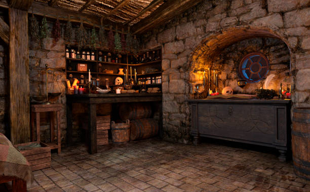 istock 3D illustration medieval fairy tale cottage 1271692671