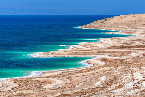 istock Dead Sea, Jodran - salty coastline landscape 1271699073