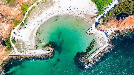 Bolata Beach, Bulgaria. Amazing turquoise water beach on Cape Kaliakra, Black Sea.