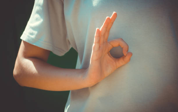 istock A woman's hand makes a gesture with her hand and fingers 1271699198