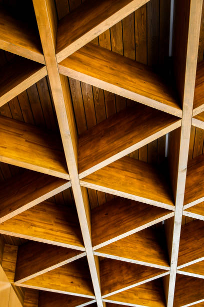 istock Roofing Construction. Wooden Roof Frame House Construction. Abstract Structure background. Wood texture pattern. 1271703495