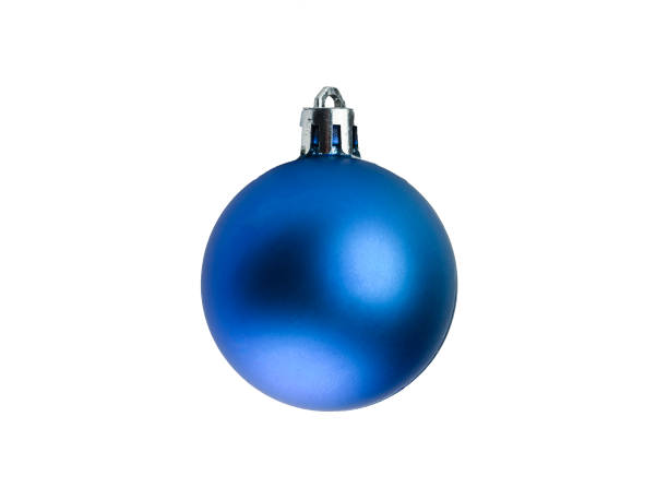 bola de natal fosca azul em fundo isolado - pink christmas christmas ornament sphere - fotografias e filmes do acervo