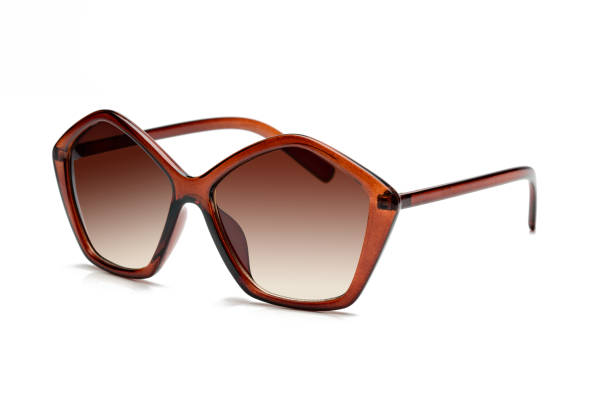Glamorous women's sunglasses isolated on white background.