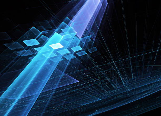 istock Fractal background for use in creativity and design projects. Technological fractal. Abstract 3D illustration 1271721885
