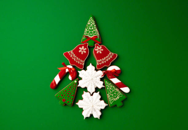 istock Assortment of Christmas gingerbread cookies top view 1271723732
