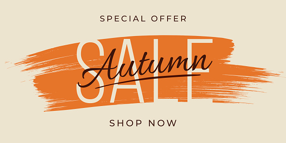 Autumn Sale design for advertising, banners, leaflets and flyers. Stock illustration