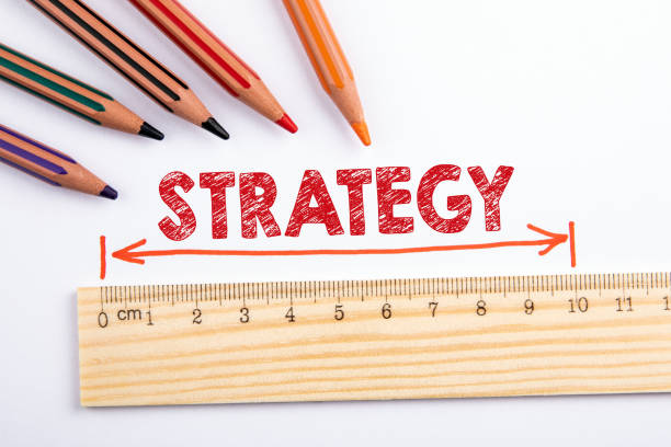 istock STRATEGY. Wooden ruler on a white background 1271731606