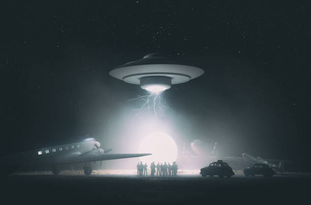 istock Old Style UFO Encounter, Miniature Photography 1271733992