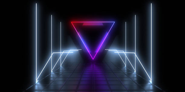 istock 3D abstract background with neon lights. 3d illustration 1271738327