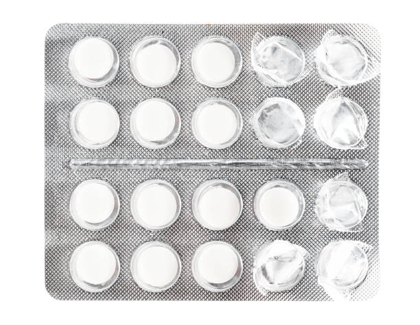 istock Silver blister packs pills isolated on white 1271738672