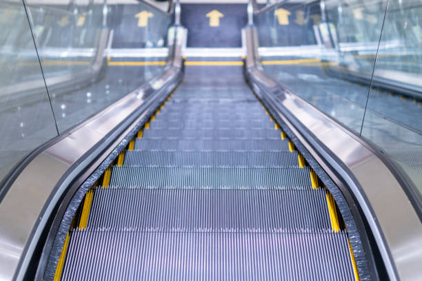 istock Modern escalator in a shopping mall 1271738679