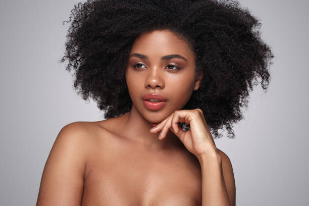 istock Thoughtful black woman with clean skin 1271739686