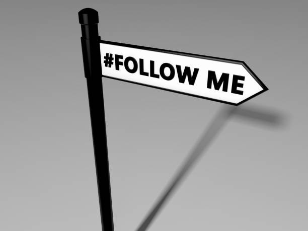 istock Signpost with follow me concept 1271744998